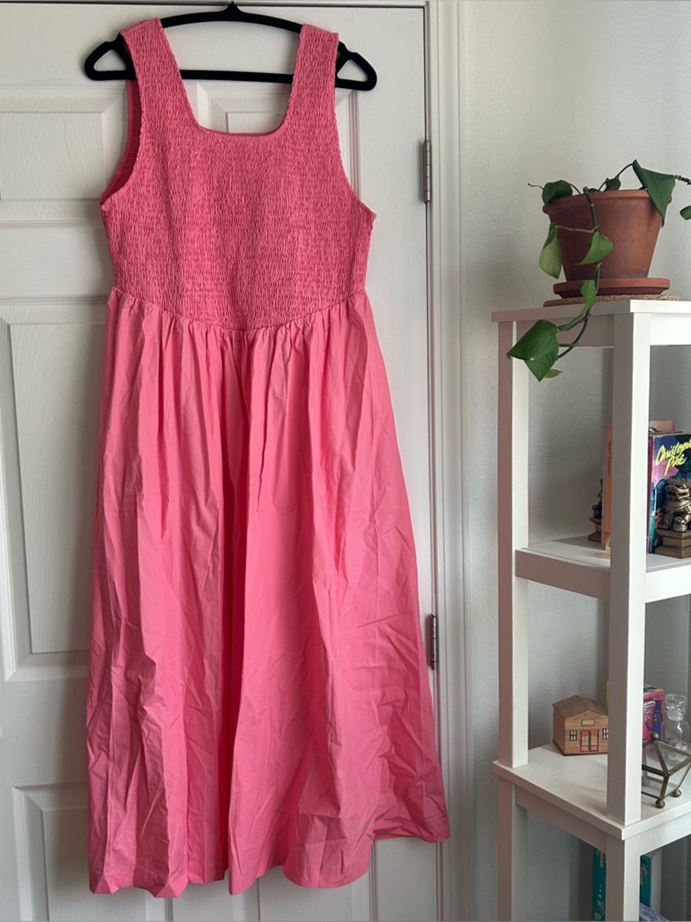 Lovelo pink smocked midi dress size 2x nwt
